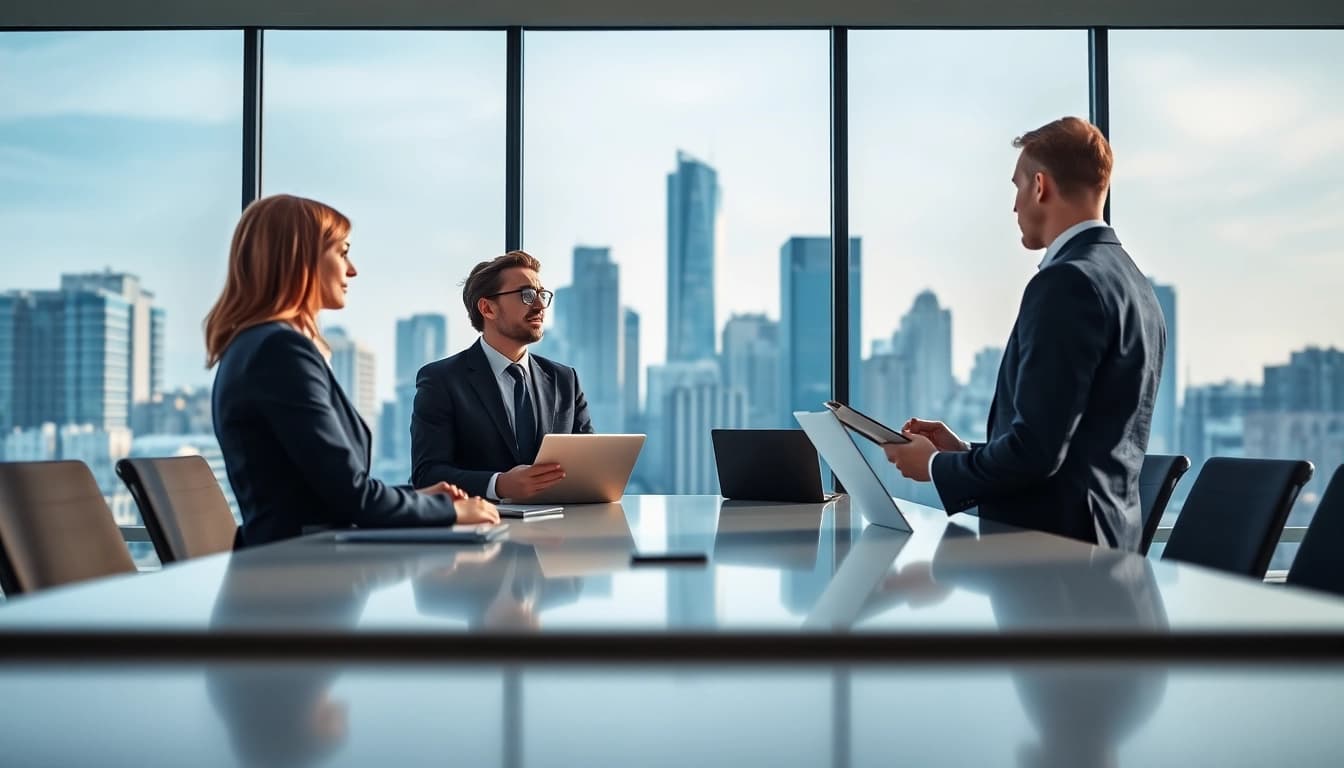 Headhunter Schweiz vermittelt erfolgreich Karrieremöglichkeiten in einem modernen Büro.