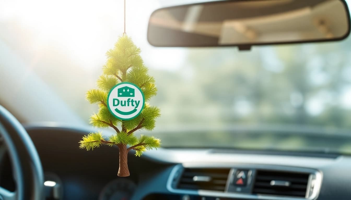 Duftbaum mit Logo personalisierte Gestaltung im Auto.