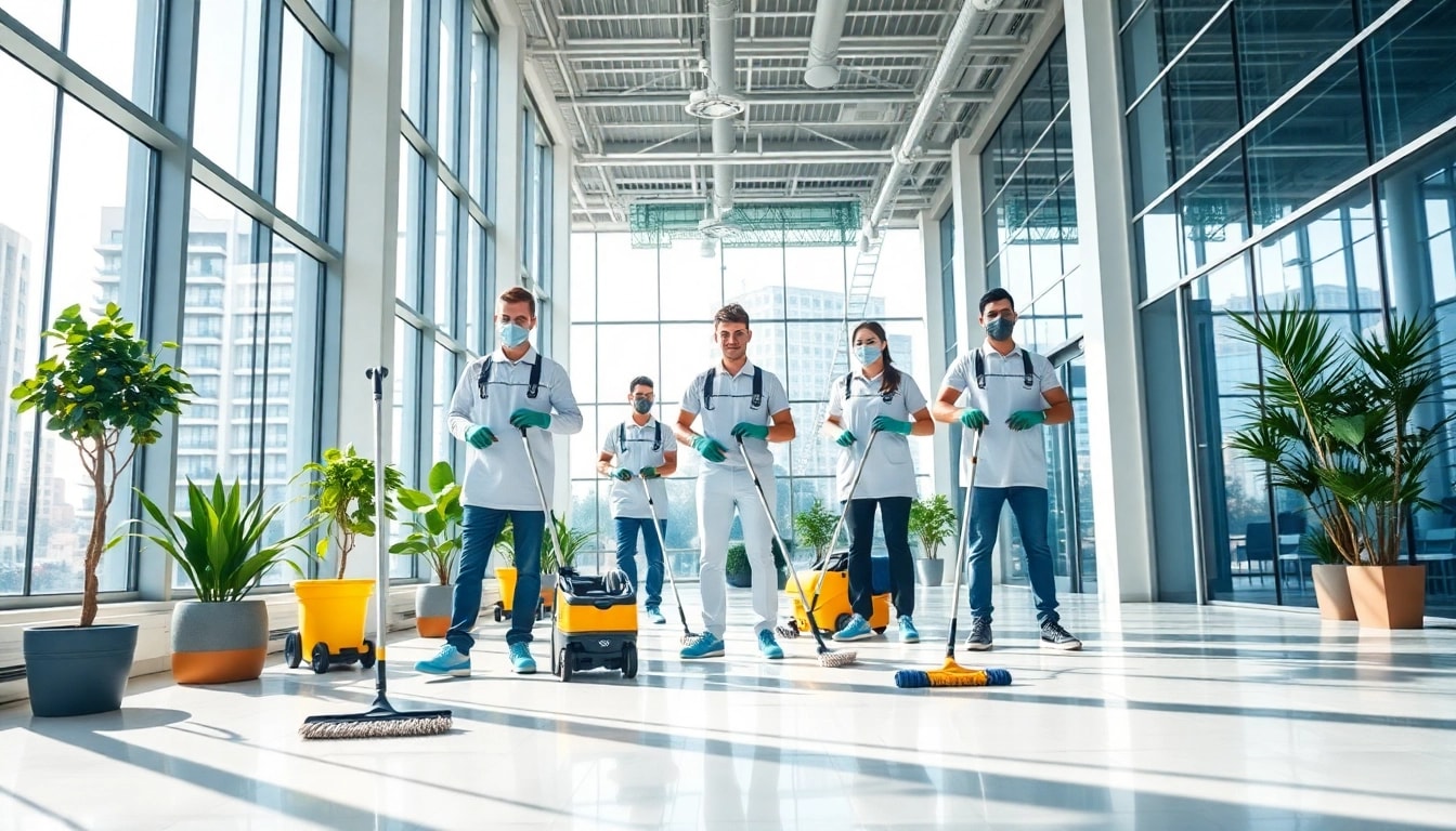 Effiziente gebaeudereinigung berlin durch professionelles Reinigungsteam in modernen Büros.
