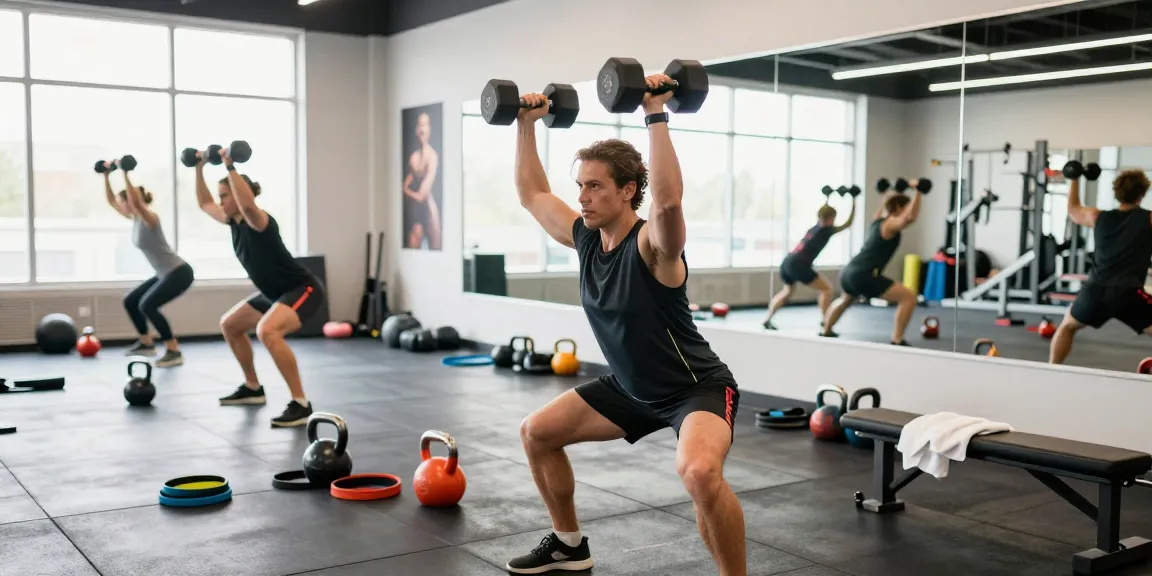 Athlet im Anabolika Shop beim Training mit Hanteln, motivierendes Fitnessumfeld.