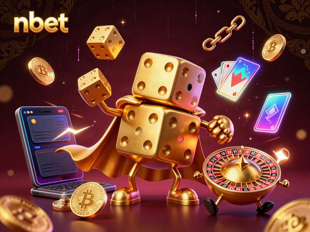 Experience winning strategies with nbet through a vibrant casino-themed illustration featuring dynamic characters and gaming elements.