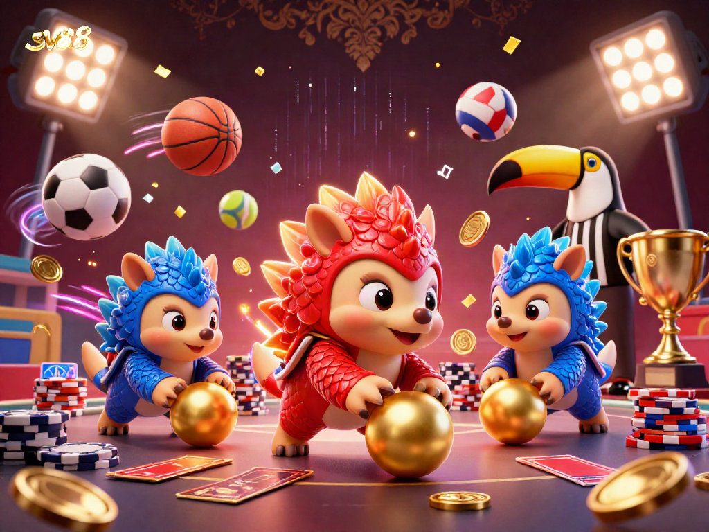 Experience thrilling gameplay with sv88, featuring rival pangolins in an exciting gambling showdown.