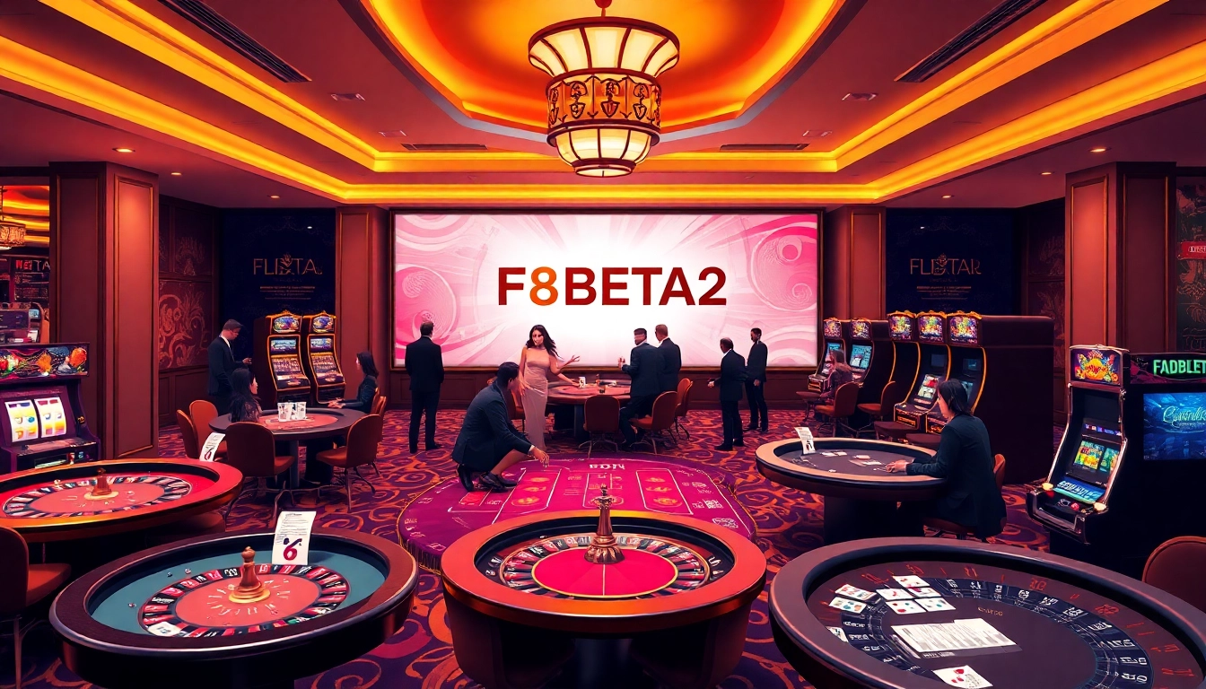 Experience the excitement of F8BETA2 with luxurious casino gaming elements and interactive setups.