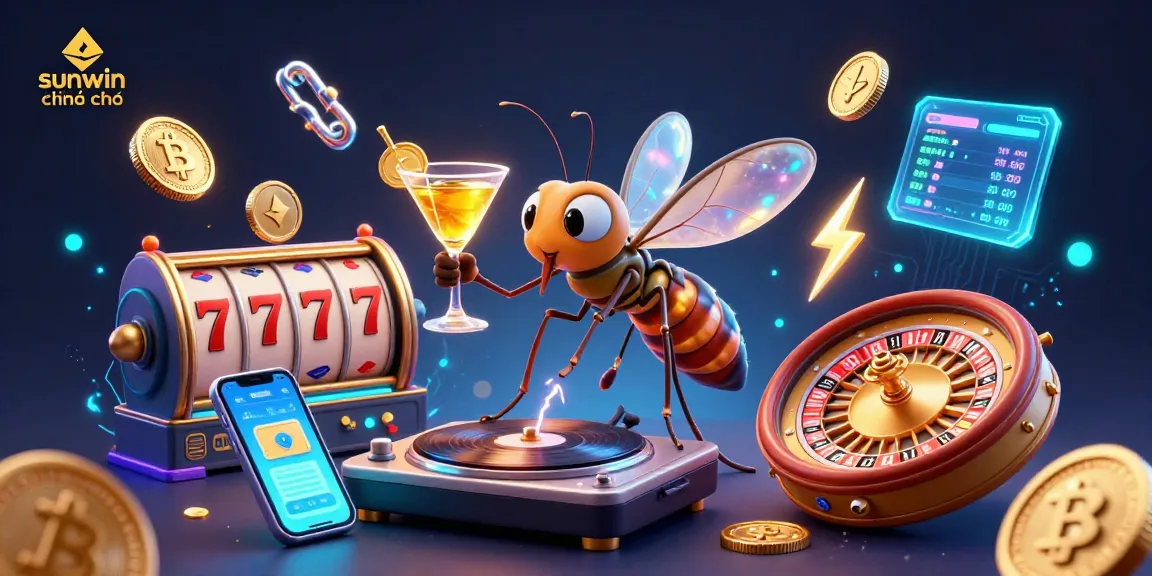 Experience the vibrant world of gambling with sunwin chính chủ featuring dynamic slot elements and crypto coins.
